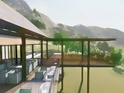 Hotel cafe 3D model