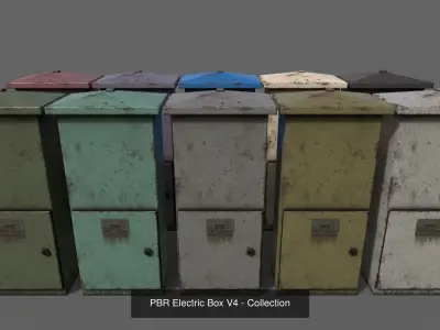 PBR Electric Box Clean-Rusty 3D Model Pack purchase