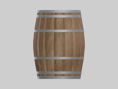 Medium Toasted Hogshell Barrel 3D model