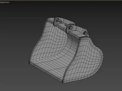 excavator bucket Low-poly 3D model