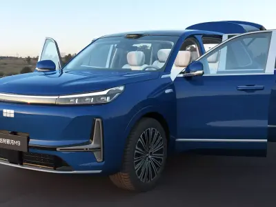 2025 Geely Galaxy M9 with Lowpoly interior Low-poly 3D model