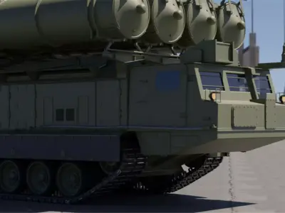 S 300VM missile system SA 12 Free low-poly 3D model