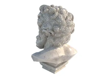 zues bust Low-poly 3D model