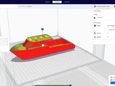 Boat hull 3D print model