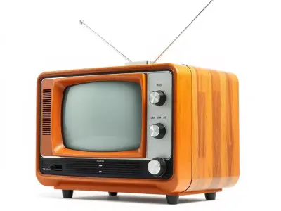 Vintage Wooden TV model pack Low-poly 3D model