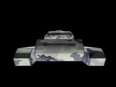 Tank Phantom Low-poly 3D model