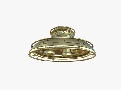 Alien Spaceship UFO F07 Gold - Sci Fi Spacecraft Design Low-poly 3D model