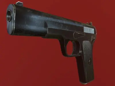 Chinese Type-54 Pistol Low-poly 3D model