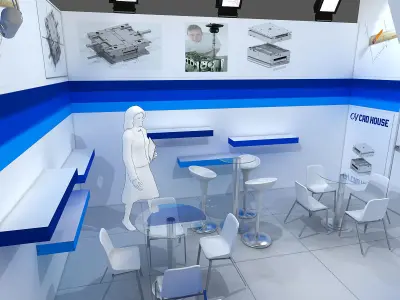 Exhibition Stand - ST0055 3D model