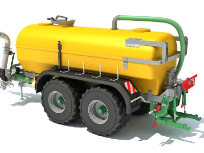 Farm Trailer 3D model by 3D-Horse