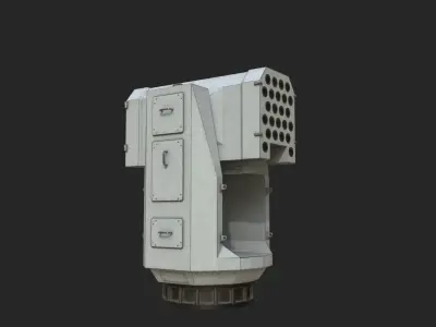 Chinese Navy HHQ10 Ship to air missile Launcher HHQ-10 Low-poly 3D model