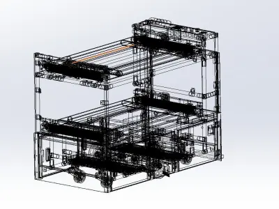 AGV carrying  car 3D model