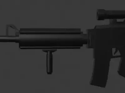 M16A4-Rifle gun with scope Free low-poly 3D model