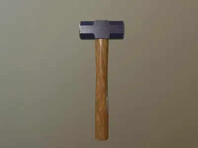 Sledgehammer Low-poly 3D model shop