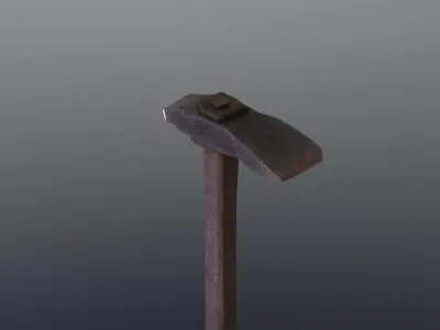 Hoe - Obsidian Low-poly 3D model