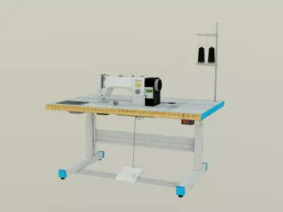 Sewing Machine  Low Poly PBR Game Ready 3D Model Low-poly 3D model