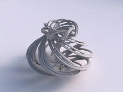 Vase wide creeper twisted with extruded lines and squeezed to... 3D print model buy