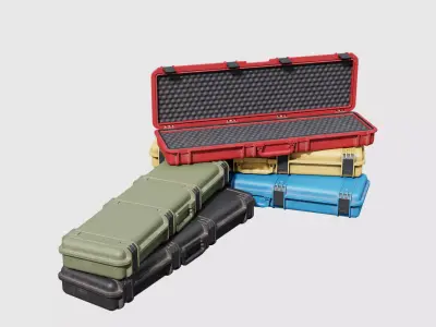 Low Poly PBR Military Case 03 Low-poly 3D model