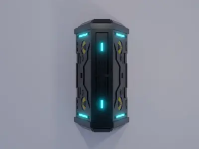 Sci-Fi Crate 2 Low-poly 3D model