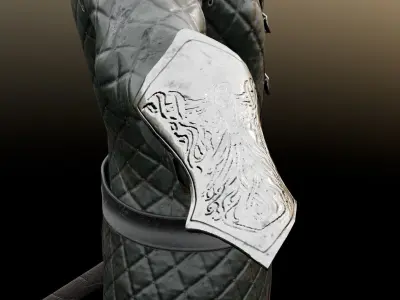 Medival jacket Low-poly 3D model