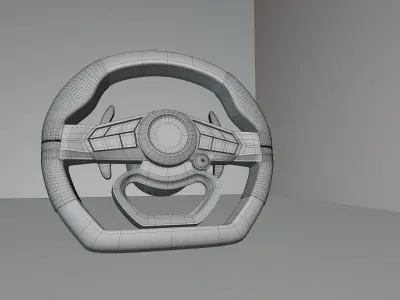 Steering Wheel 3D model Textured
