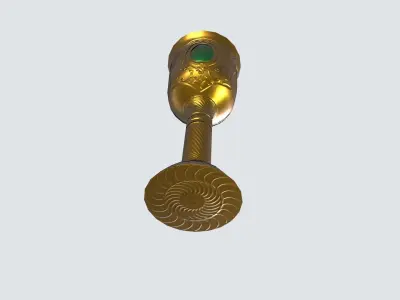 Golden Goblet Low-poly 3D model