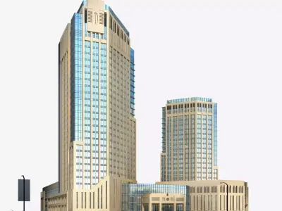 Hotel Building 3D model 46