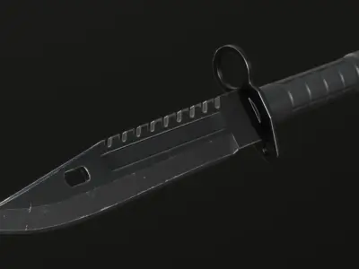 M9 Bayonet Low-poly 3D model purchase