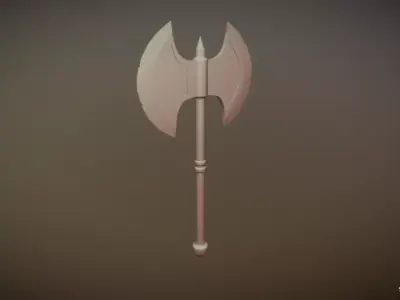 Dual Blade Viking Axe Free 3D model
