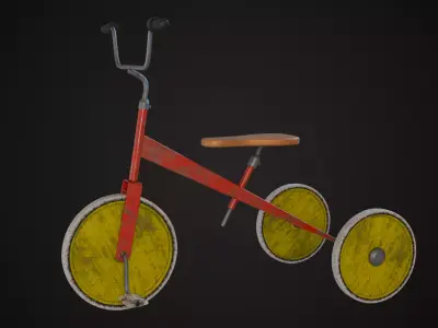 Vintage Tricycle for Children 3D model