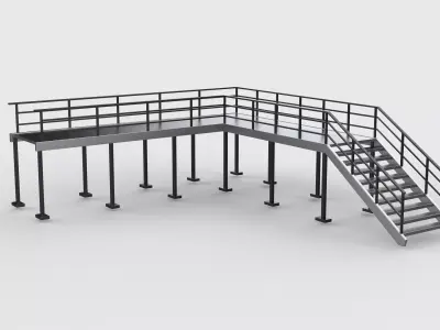 Industrial stairs modular  3D model