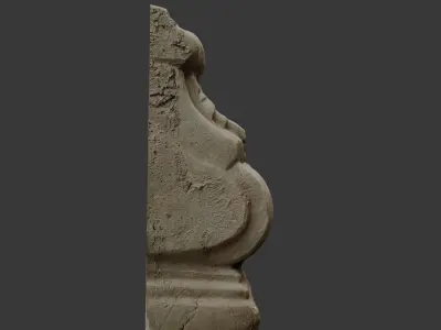 Ornamental Stone Corbel 3D Scan Low-poly 3D model