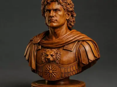 Alexander the Great Macedonian King Chess Piece 3D print model