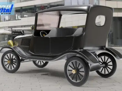 CLASSIC CAR FOR ANIMATION 3D model