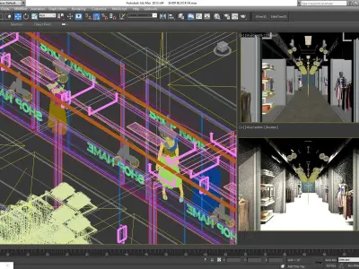 SHOPPING CORRIDOR INTERIOR Free 3D model