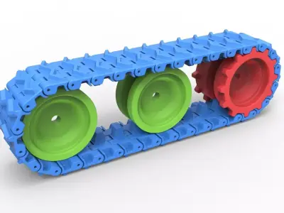 Track for toy models 3D print model
