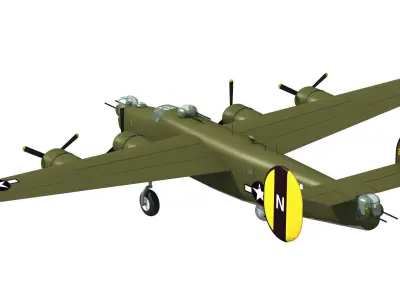 B-24J Liberator 3D model purchase