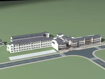 Chinese Style Architecture 3D model 14
