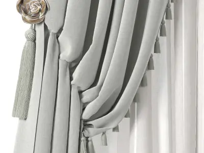classical curtain 3D model