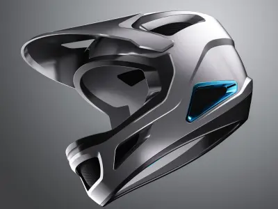 Full Face Motorcycle Bike Helmet Design  3D model