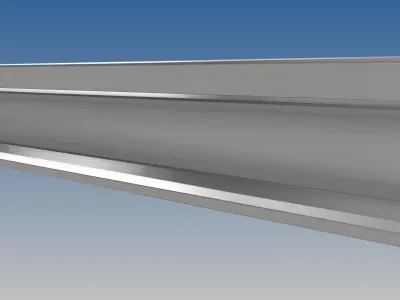 British Standard-EN13674 50E6 rail 3D model