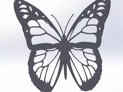 Large butterfly 3D model