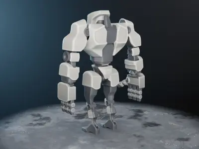 Stylized Robot Free low-poly 3D model