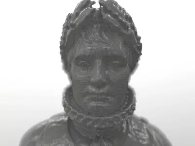 Napoleon Printable and PBR Lady lever art Gallery 3D print model