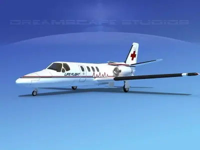 Cessna 500 Citation I V14 3D model purchase
