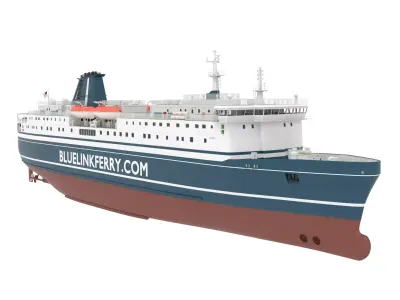 Ferry Ship 3D model