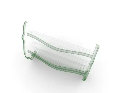 Antique Shelf Low-poly 3D model