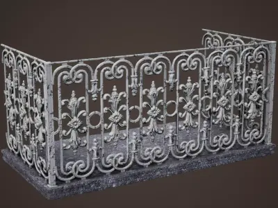 Historicism Balcony Low-poly 3D model