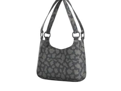 Denim Tote Bag 3D model
