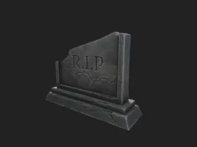 Gravestone Low-poly 3D model order
